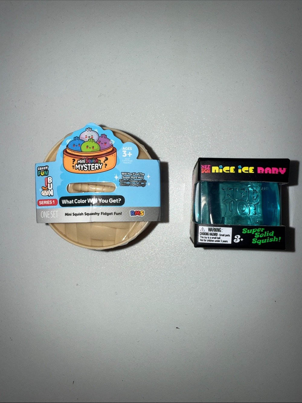 Mini Squishy Mystery & Mini Nee Doh Nice Ice Baby Set-Blue